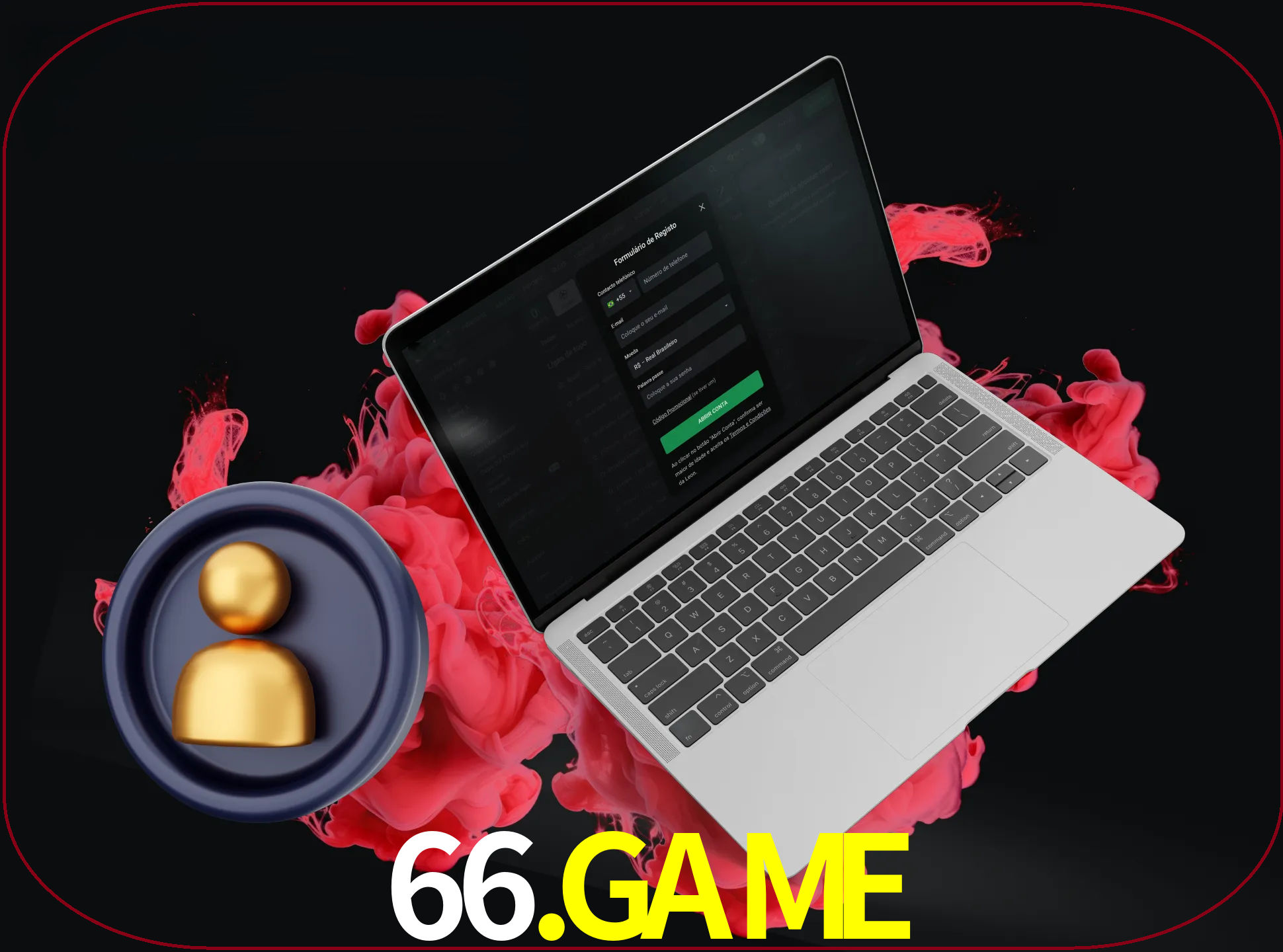 No cabeçalho do site 66.game, clique no botão que o levará a um formulário especial onde terá de introduzir as suas informações actuais.